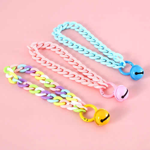 Macaron colour plastic pet collar for cats dogs rabbits with S and M size options