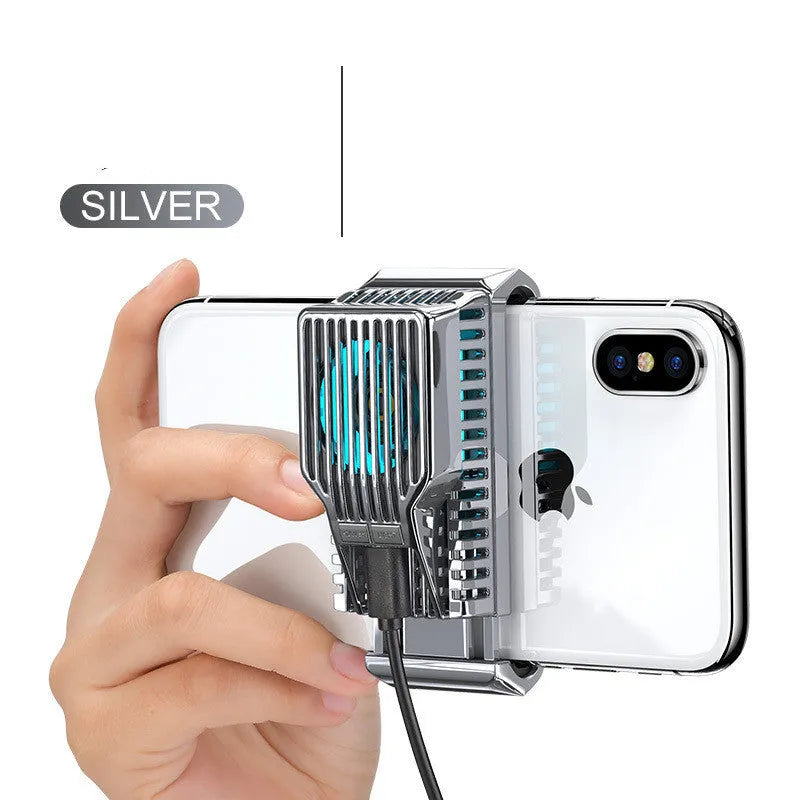 Mobile phone radiator clip cooling accessory for 4-7 inch devices in black colour