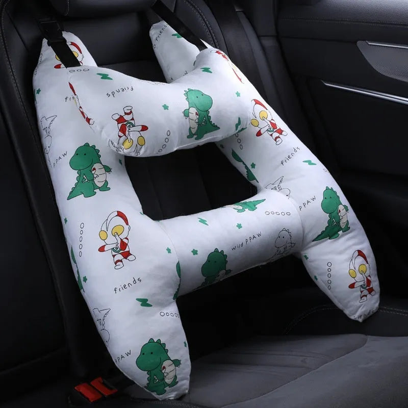 Car headrest neck pillow 55x70cm with printed pattern and pearl cotton filling