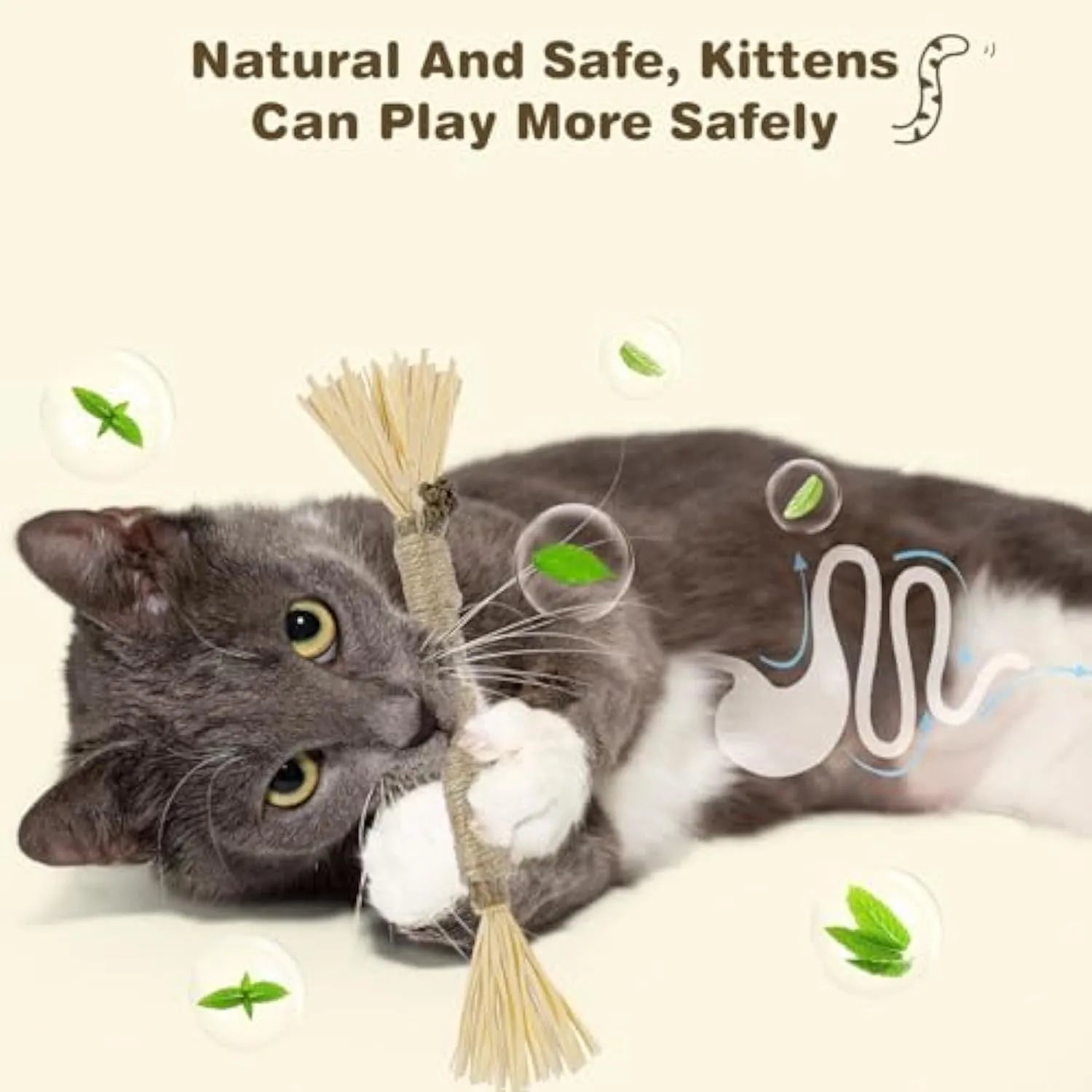 Natural silvervine cat chew sticks 3 pack for dental care and stress relief with thick or fine diameter options