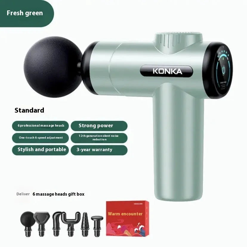 Konka V19 professional electric mini massage gun with multiple massage head attachments