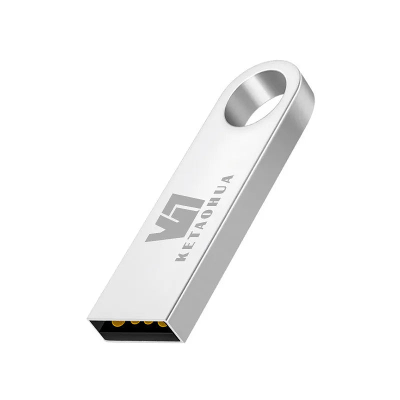 Metal car-shaped USB flash drive in silver finish showing automotive design details