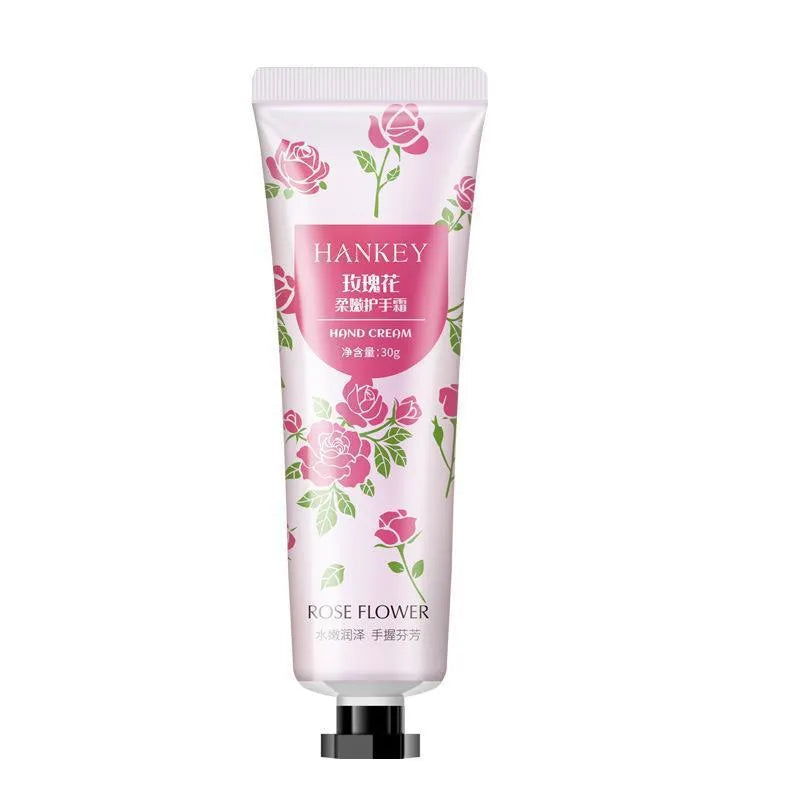 30g Fruit Hand Cream tube in multiple fragrance options including avocado and chamomile