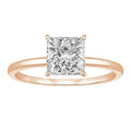 A geometric 925 silver ring with a round zirconium detail, shown in silver, gold, and rose gold finishes.