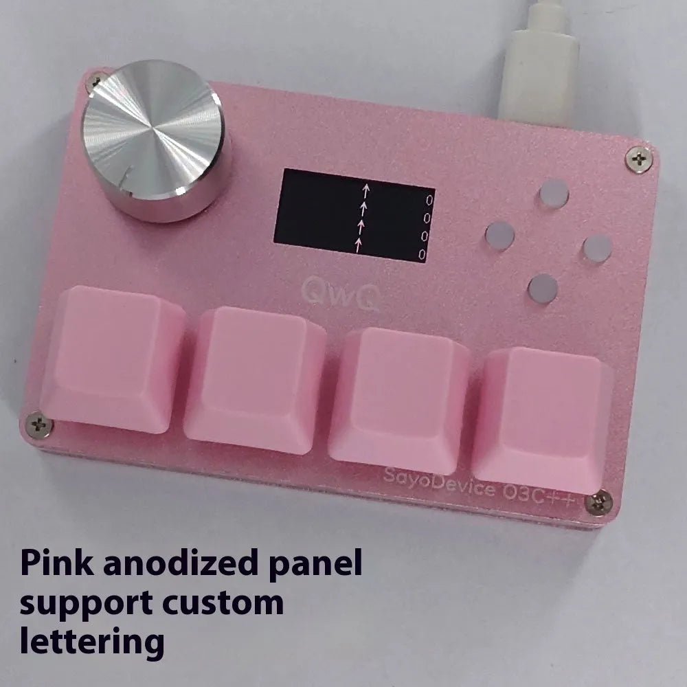 Custom magnetic axis gaming keyboard with IPS colour screen, programmable knob, and RGB backlight in a choice of colours.