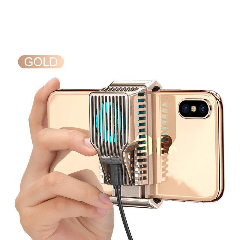 Mobile phone radiator clip cooling accessory for 4-7 inch devices in black colour