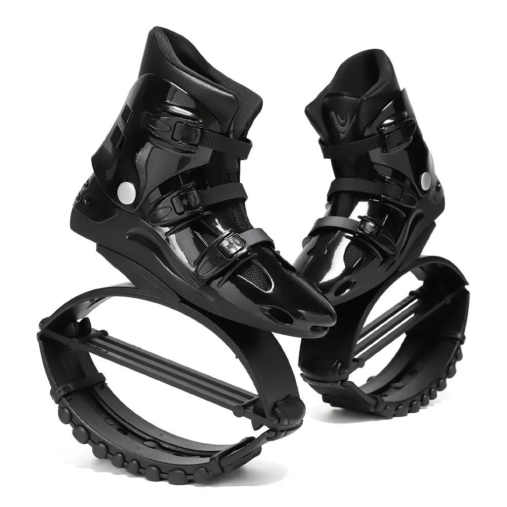 TPU sports bouncing shoes for adults in multiple colour options including black silver and rose pink.