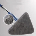 Extendable triangle mop with 360° rotating head and stainless steel pole for deep cleaning