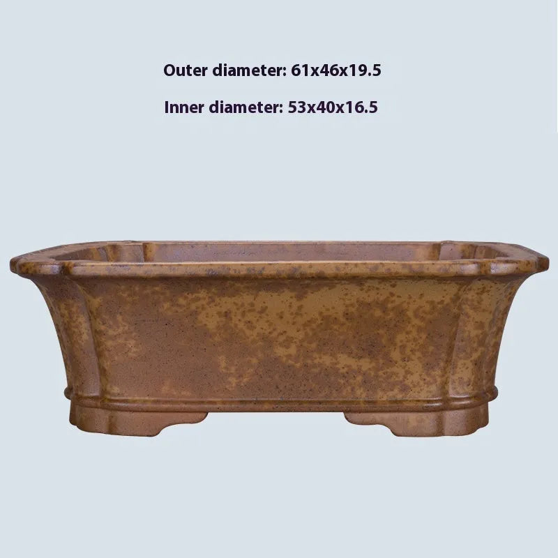 Purple sand rectangular floor-standing flowerpot in modern simplicity style.