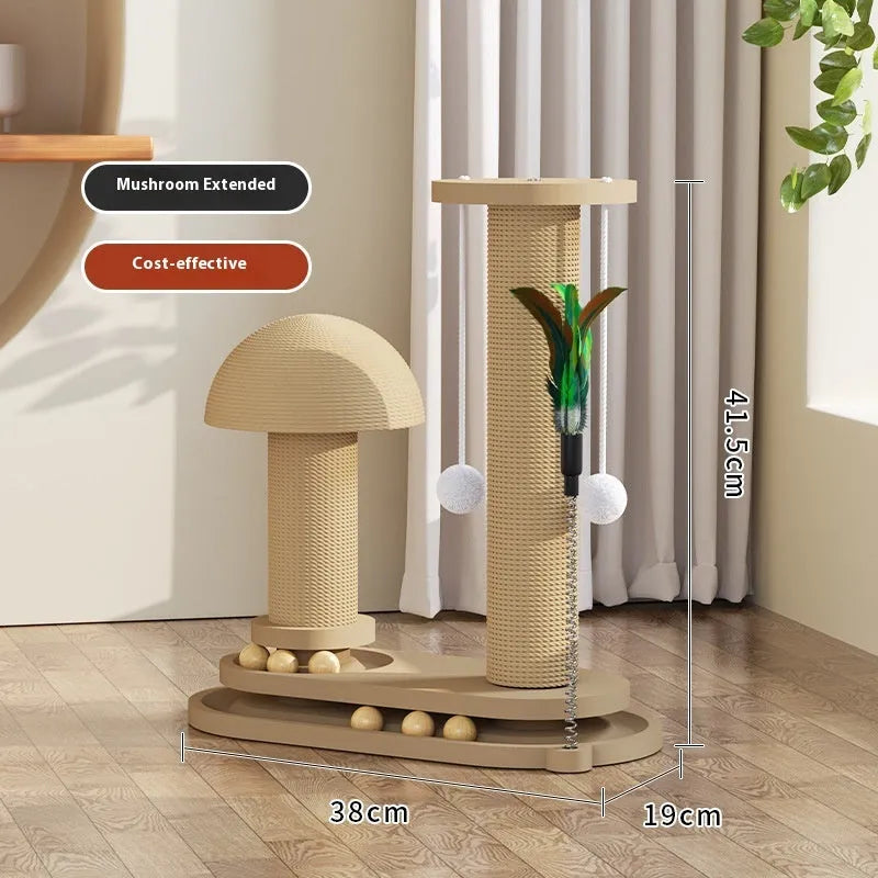 Solid wood cat turntable scratching post climbing frame in multiple colour variations