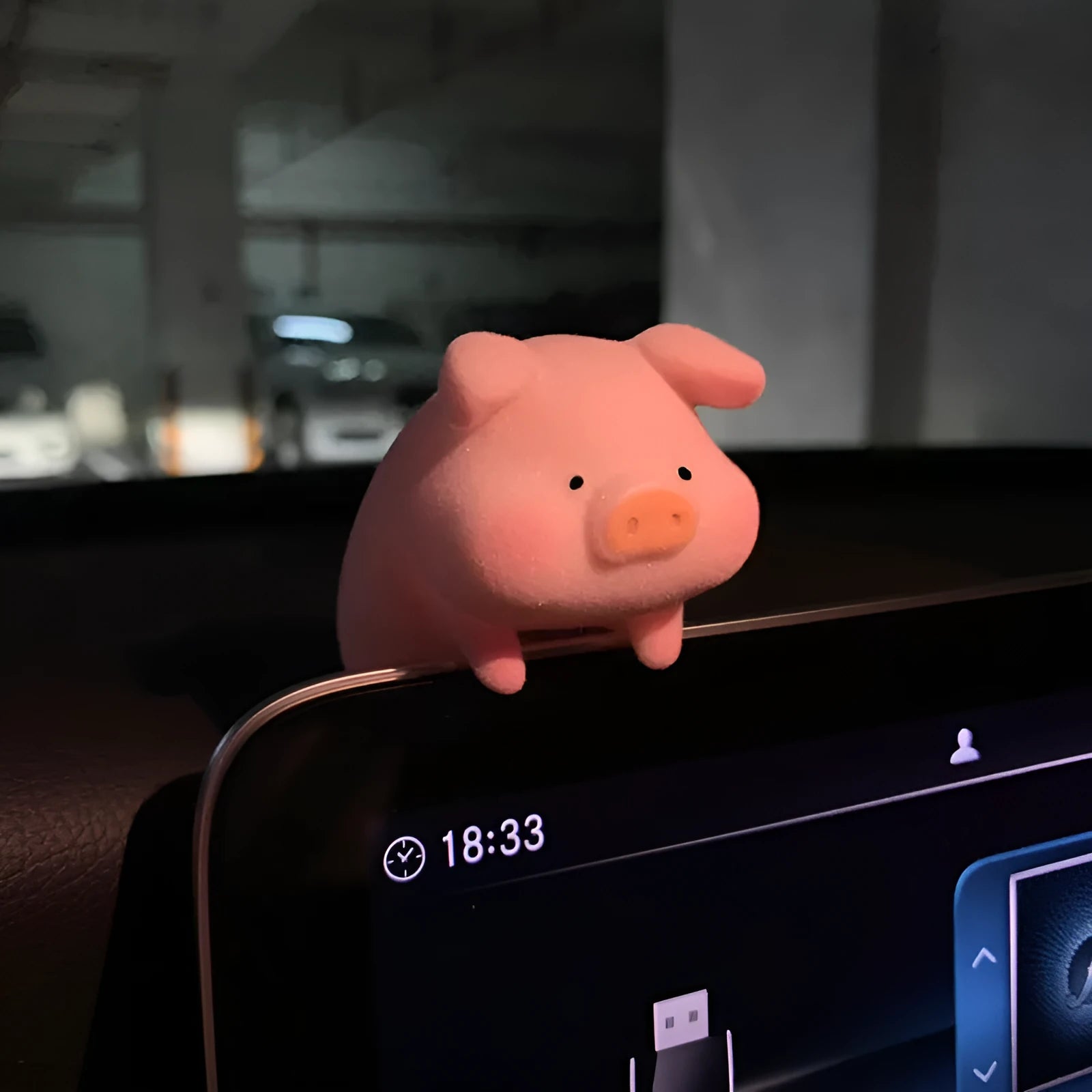 Cartoon pig figurine car dashboard ornament made from resin in various style options