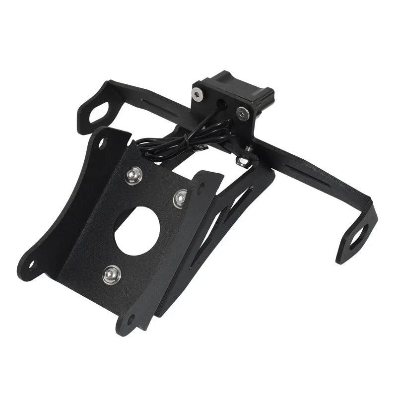 Black aluminium alloy Honda motorcycle rear licence plate holder with fixed mounting bracket