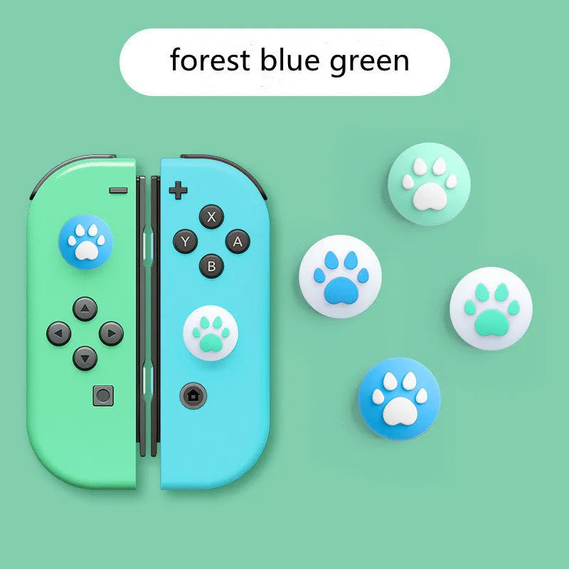 Four silicone rocker caps for Nintendo consoles in various colour combinations