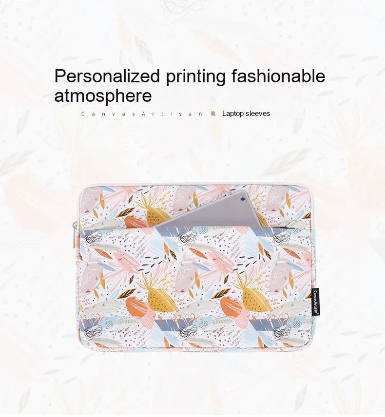 White PU leather 14 inch waterproof laptop inner bag with anti-seismic protection