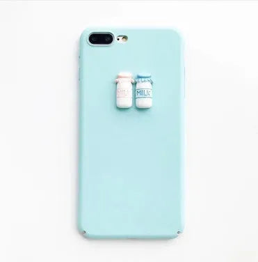 Silicone TPU iPhone case with 3D cartoon cat design in multiple colour options