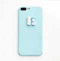 Silicone TPU iPhone case with 3D cartoon cat design in multiple colour options