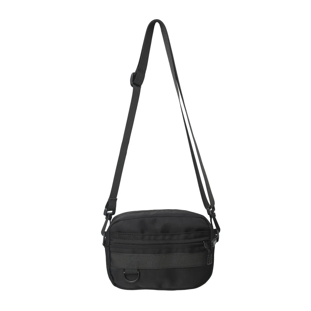 Men's nylon messenger bag in street style with 22cm length and crossbody strap