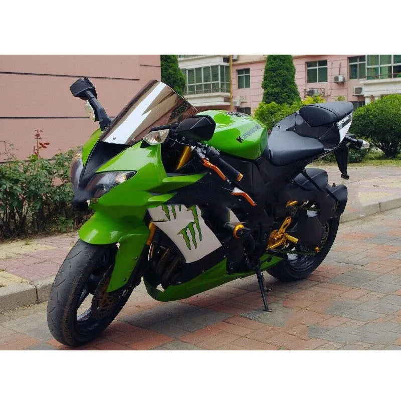 Replacement acrylic motorcycle windscreen for Kawasaki ZX-6R and ZX-10R in blue and brown tint options