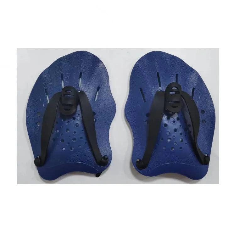 Pair of swimming training hand paddles for freestyle stroke technique in multiple colour options