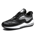 Men's Space Black summer casual shoes with air cushion and rubber sole
