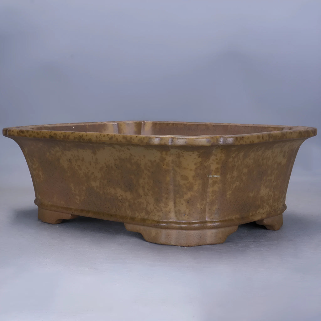 Purple sand rectangular floor-standing flowerpot in modern simplicity style.