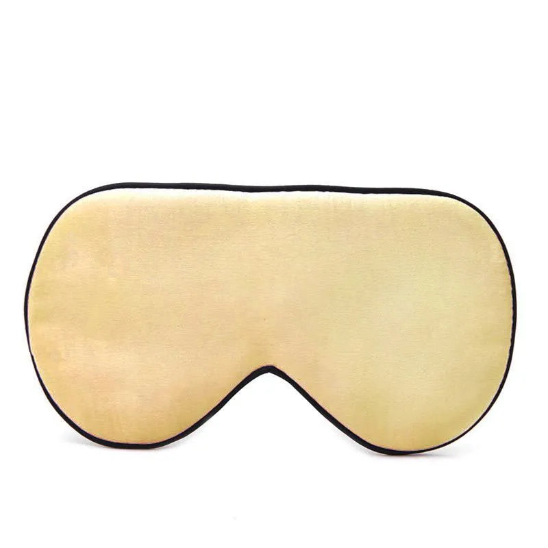 Double-sided mulberry silk eye mask in multiple colours, showing embroidery and print detail.