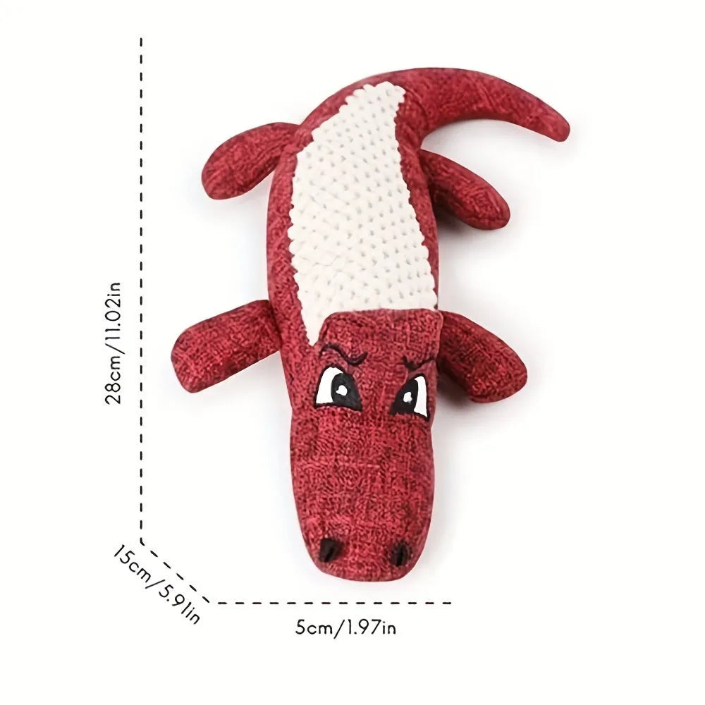 Blue, green, and red corn cob shaped plush dog toy with a textured surface on a white background.