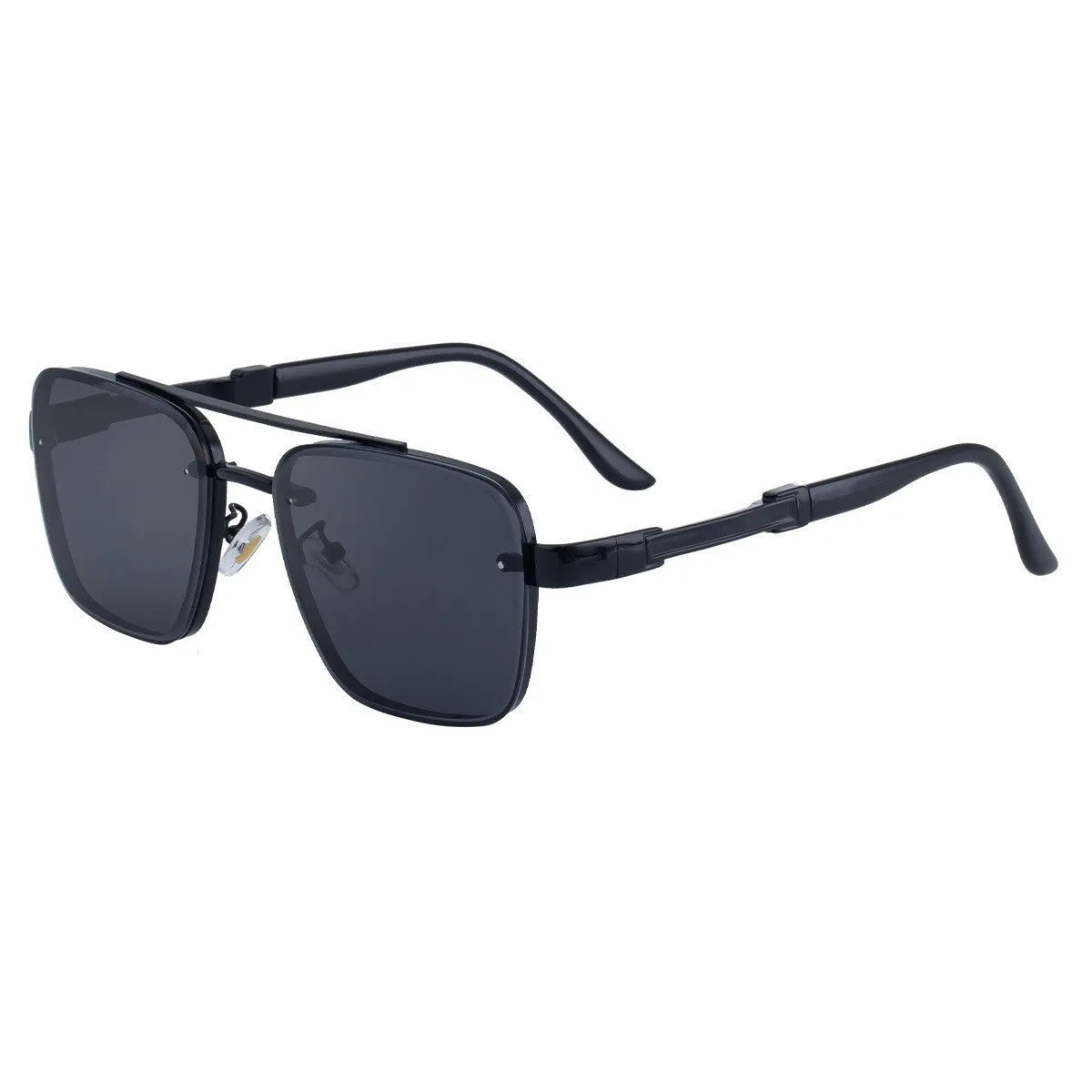 Men's vintage sunglasses with UV protection in gold gradient blue colour with PC frames