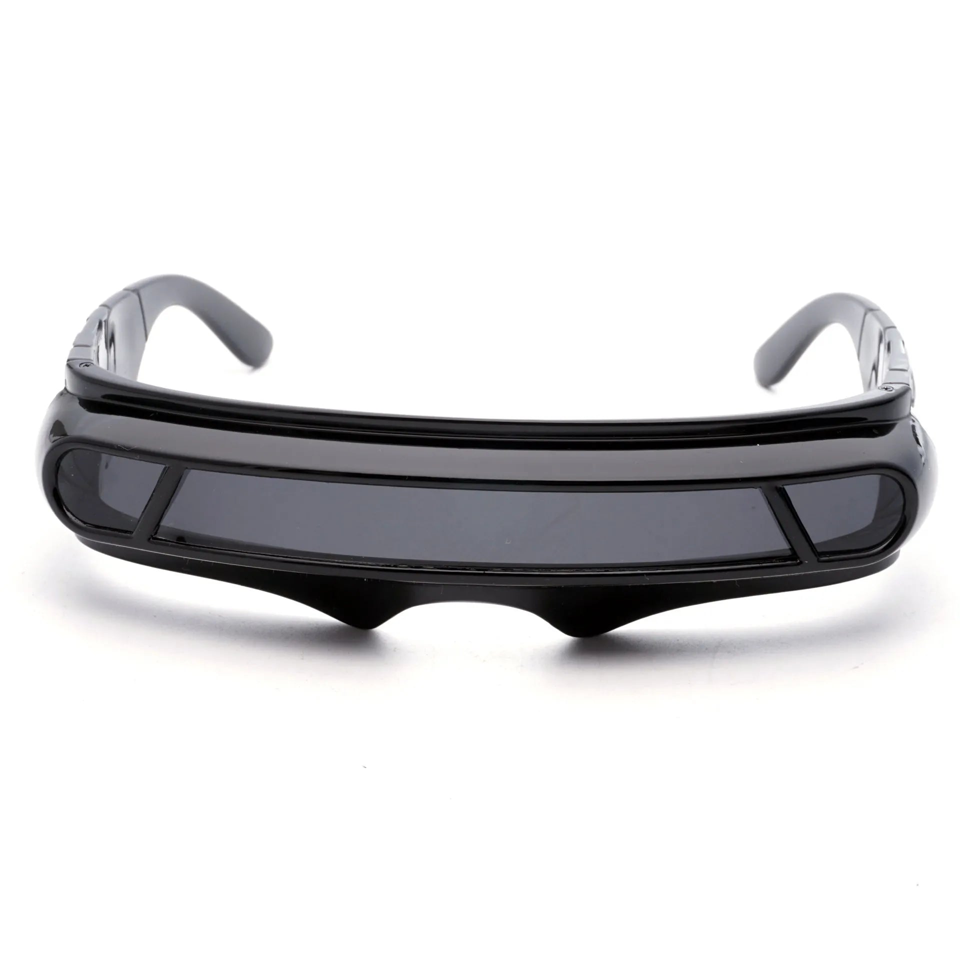 Black frame polarised sports sunglasses with blue mirror lenses in a full rim PC construction.