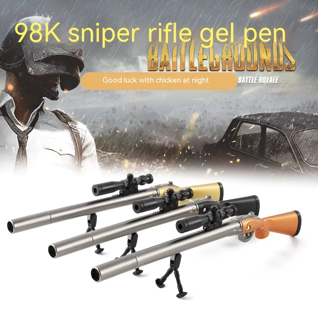 Marvel Chicken 98K sniper rifle themed gel pen with 0.5mm tip and plastic construction