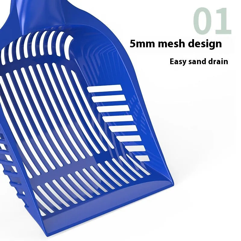 Plastic cat litter scoop in red, yellow or blue colour for toilet cleaning