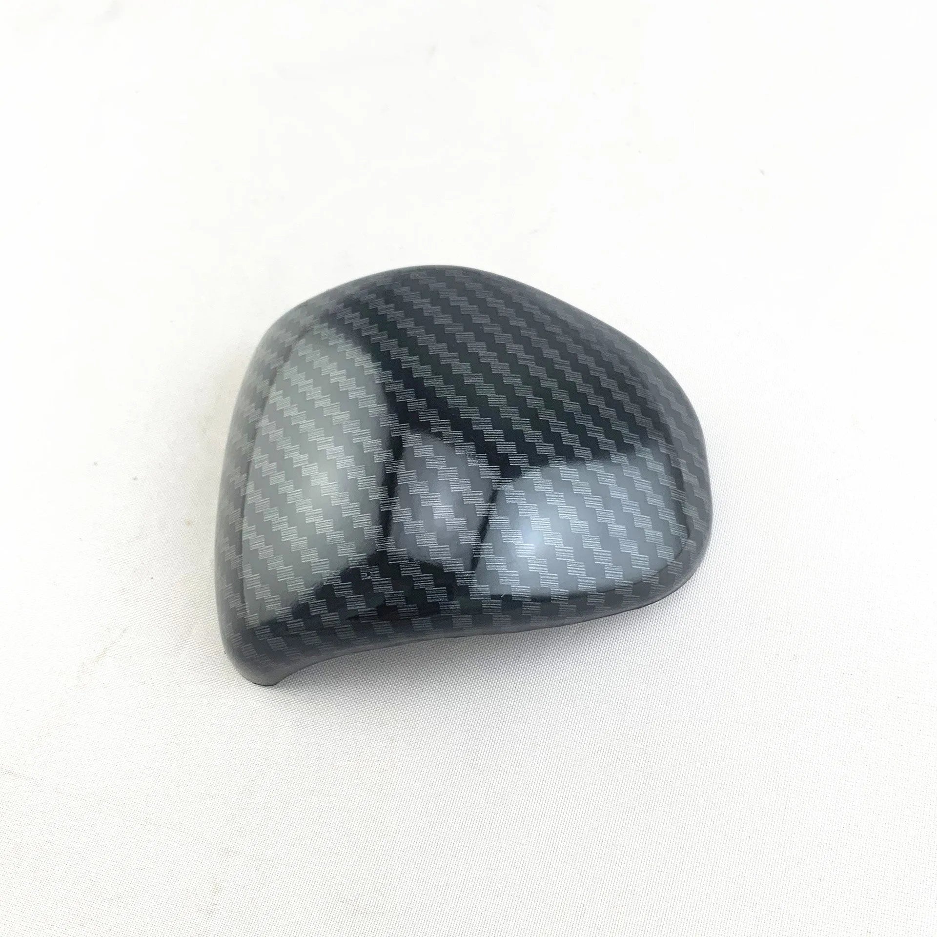 Carbon fibre pattern gear shift knob cover for smart Runk3 car interior.