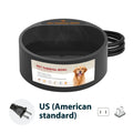 Black electric pet heating bowl for cats and dogs with 2.2-litre capacity