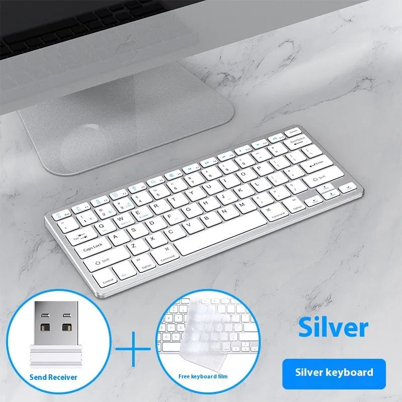 Ultra-thin wireless keyboard and mouse combo set in black colour with protective keyboard cover and wireless receiver