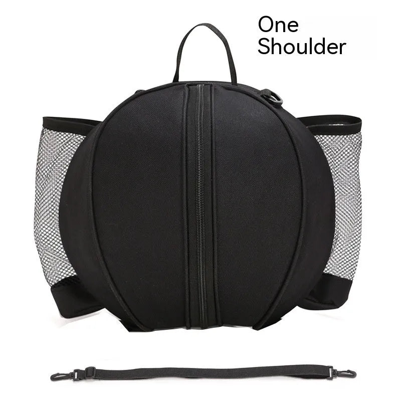 Oxford cloth basketball bag with 9L capacity showing one-shoulder and two-shoulder carrying options