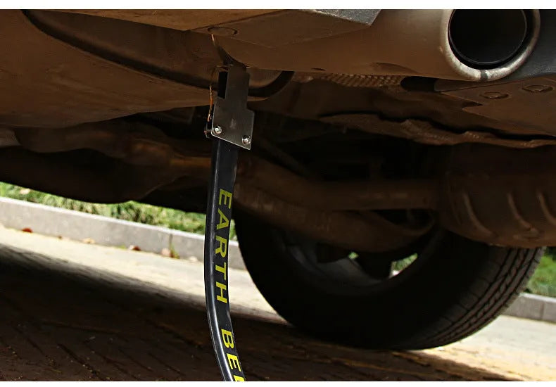 370mm black car electrostatic belt with copper wire core for saloon SUV van static prevention