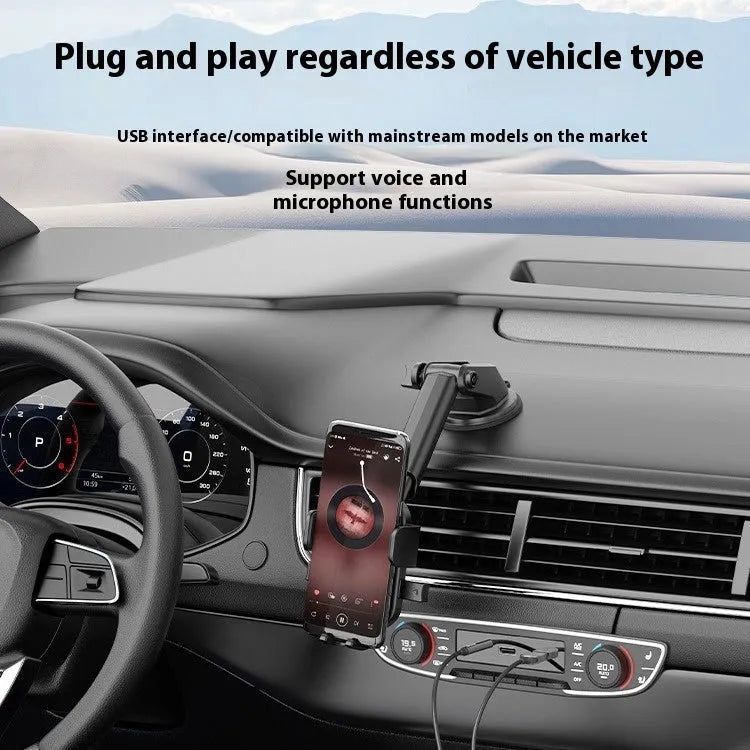 USB car Bluetooth receiver with zinc alloy USB connector and copper 3.5mm plug
