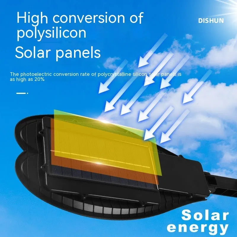 Six-light sword design outdoor solar garden lamp with polycrystalline solar panel