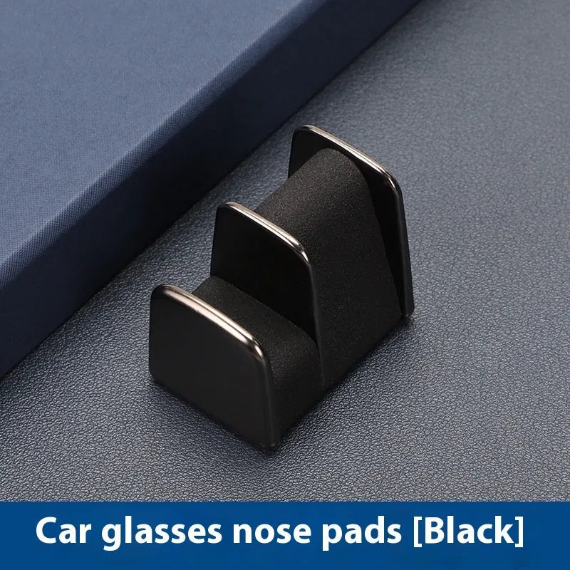 Zinc alloy car dashboard sunglasses clip with leather finish in choice of colours