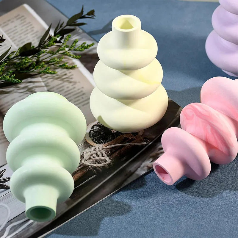 Silicone circle vase mould for cake decorating and resin crafts in two size options