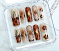 Nail art jelly glue kit with rubbing strip and nail patch in SGJ-A2-0026 colour