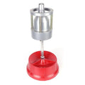 Portable aluminium hub balancer with bull's eye level for tyre balancing on 1-1/2" to 4" hubs