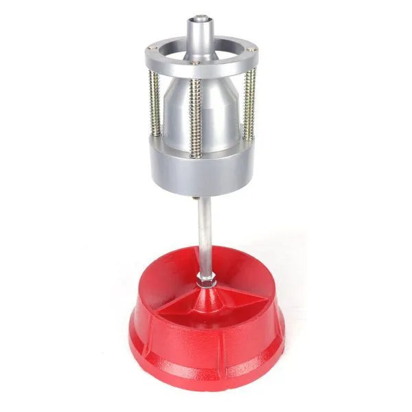 Portable aluminium hub balancer with bull's eye level for tyre balancing on 1-1/2" to 4" hubs