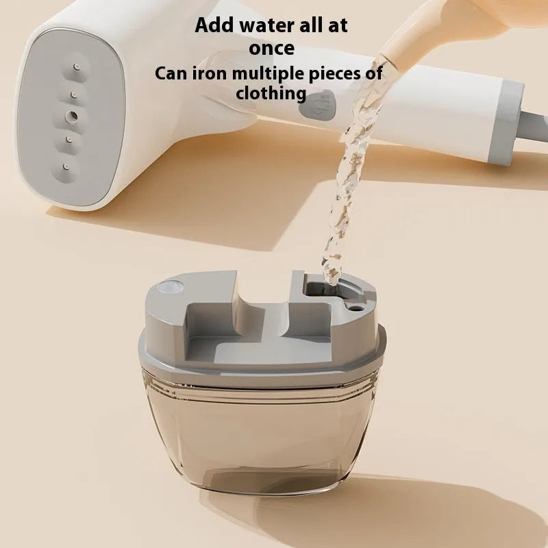 HB-668 handheld garment steamer in blue or white with 1300W power and 85ml water tank