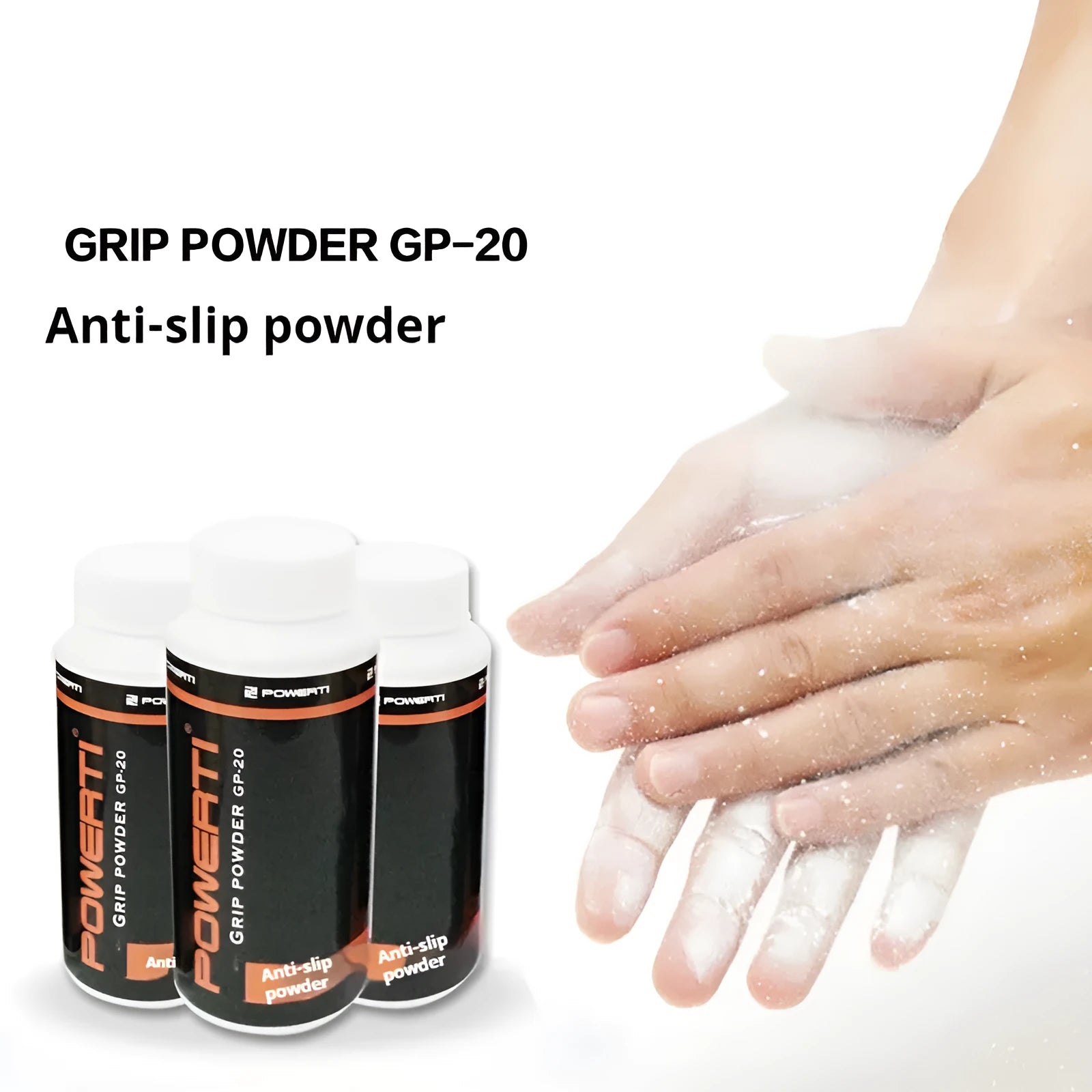 White sports anti-slip magnesium powder for badminton tennis weightlifting grip enhancement