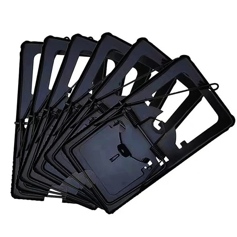 Automatic mouse trap cage in small, medium, and large sizes with metal and plastic construction