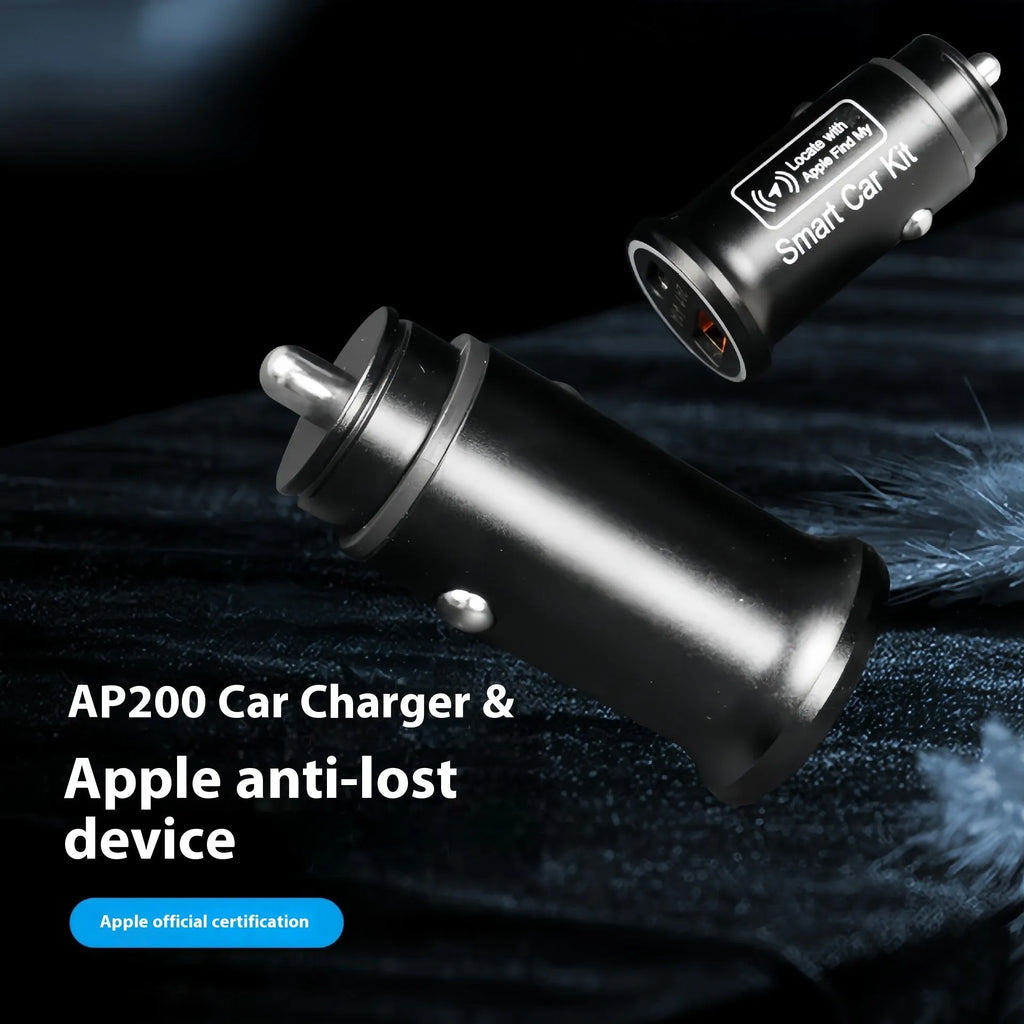Black car charger GPS locator device for OBD-II port vehicle tracking.