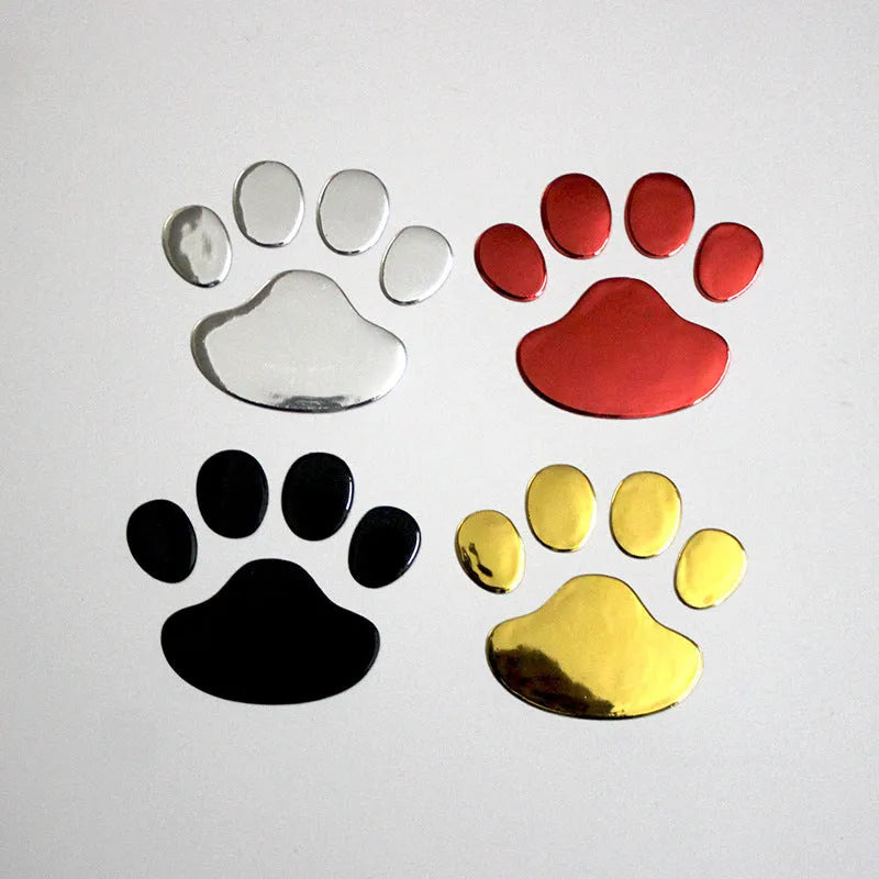 PVC hand-shaped brush and dog footprint car bumper sticker in multiple colours
