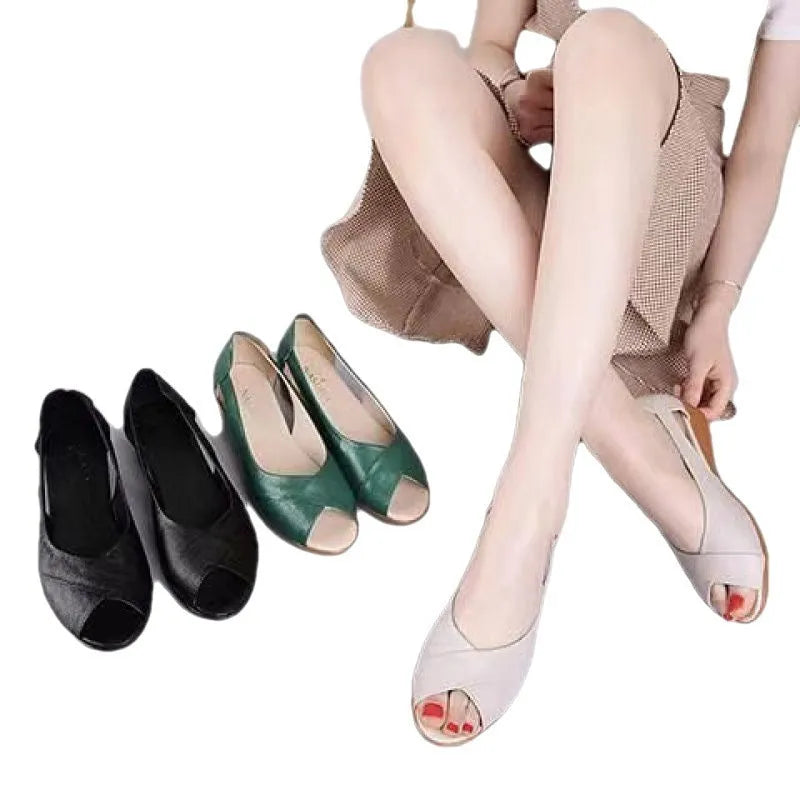 Women's casual peep toe sandal with ankle buckle on a rubber mid-heel sole in peacock blue