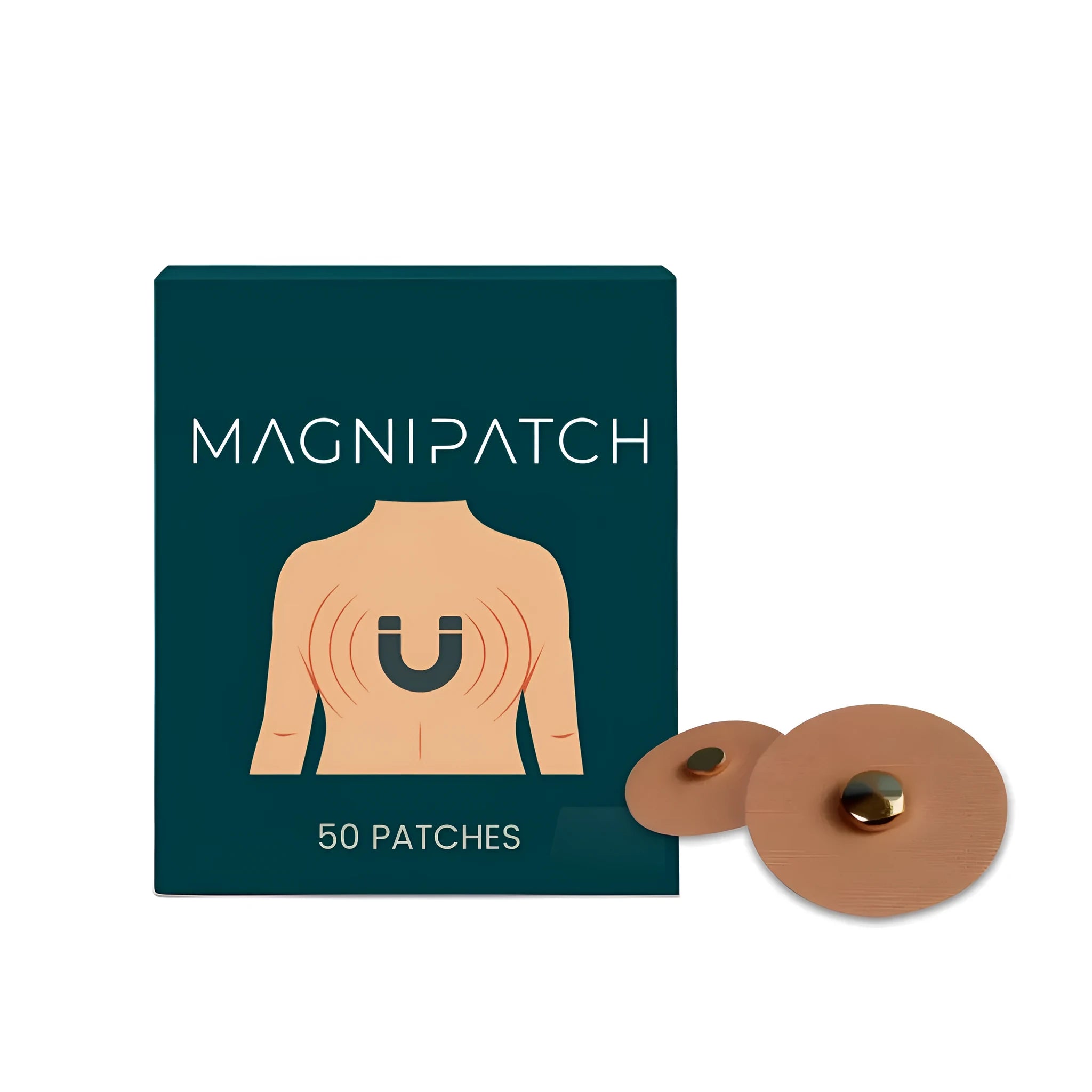 Pack of 50 herbal health patches with natural ingredients including mugwort and turmeric